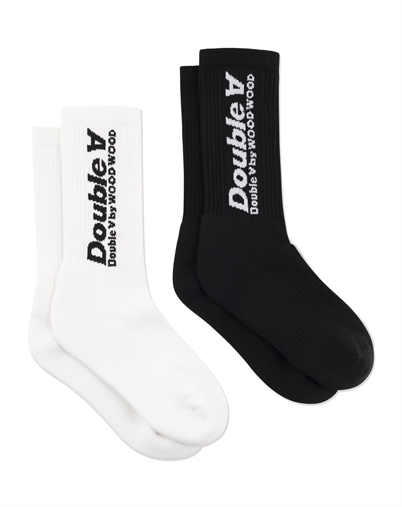 Wood Wood - WWRyder 2 Pack Socken - Black/White
